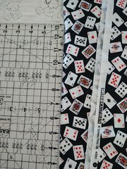REMNANT Novelty Mini Poker Cards On Black “Mini Delights” ROBERT Kaufman 18×15