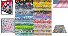 Squares 50pc Multicolor Floral Precut for Crafting Sewing DIY