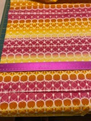 Pink Yellow Hearts Stripes Cotton Joann’s Fabric Crafts Home Decor two yards