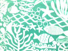 Outdoor Fish Sea Life Print Decorative Richloom Fabric Teal By The Yard
