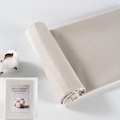 100% Combed Cotton Fabric by The Yard, 66 inches Wide, Premium Soft Breathabl…
