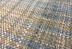 Kravet Blue Gold Plaid Upholstery Fabric- Stasia Plaid / Delft 5.25 yd 35151.514