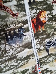Lot 5 Yards+ Fabric Safari Animals Spots Zebra Stripe Prints Cotton