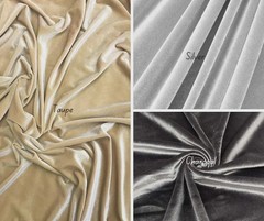 Stretch Velvet Fabric 4 Way Spandex Polyester 60 Inch Wide Soft Luxury