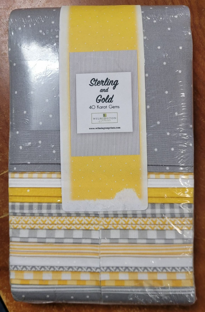 Wilmington Prints 40 Karat Gems Sterling And Gold Fabric Strips – NEW