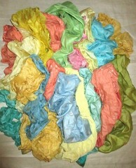 BBI LOT PURE SILK Antique Vintage Sari REMNANT Fabrics 100 GRAMS Pastel Dress