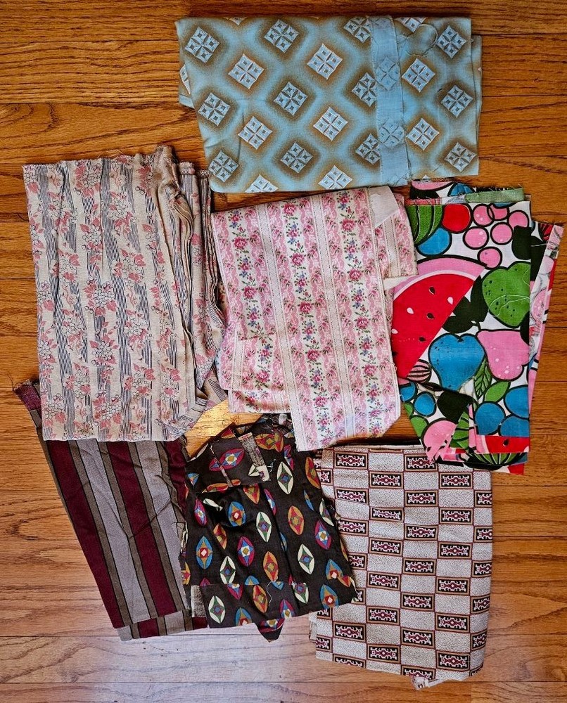 Fabric for Quilting, Crafts- Cotton ~Multi color, different designs ~ 1 Lb 9 Oz