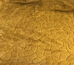 Fabric Material Faux Fur Micro STEPPING STONE – MUSTARD