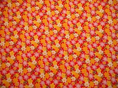 Floral Fabric By Yard SALE Yellow Pink Blue White Green on Red Premium Cotton #C