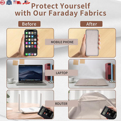 Faraday Fabric (43″w × 108″l Fabric + 300″l Tape), Emp Proof Grade