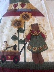 Country Bears At Heart Vest Cotton Panel To Cut And Sew