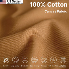 Simple&Opulence 100% Cotton Canvas Fabric 10oz. 59 Inch by The 1 Yard, Khaki