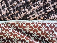 Joann Fabrics Mid-Century Modern Cotton Print Blue Brown 43×80 Fabric