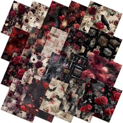 20 Pcs 10”X10” Gothic Halloween Quilting Fabric Square Vintage