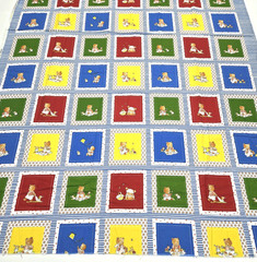 Bobbi’s Picnic Monica Maas Stof 16-65 Faux Patchwork Panels Blocks Fabric 1.4 YD
