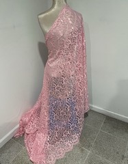 5 Yard Pink Lace Fabric 45” Width