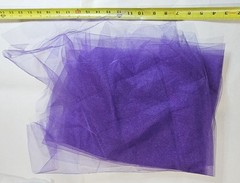 4 lbs Fabric Remnant Tulle Polyester Lining Mesh Sheer Faux Taffeta Stripe White