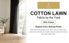 Cotton Lawn Fabric by the Yard 100% Cotton 65 GSM Woven Non-Stretch 56/57″ Wide