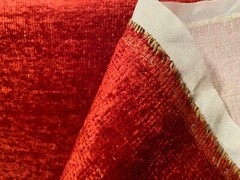 PIERRE FREY Paris Palladio Cerise HAND WOVEN Fabric w/Knit Back $425 Retail BTY