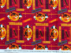 Warner Brothers Camelot Harry Potter Fabric 18” x 42” Vintage Rare New Red