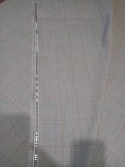 Zegna High Performance Wool Fabric Beige Threaded Red Made in Italy 135cm