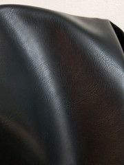 Black synthetic vegan faux leather upholstery headboard fabric NAT LEATHERS