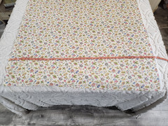 Vintage Hoffman Cotton Fabric Cottagecore Quilting Garden Hats Floral 42 x 66″