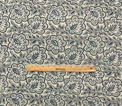 BALLARD DESIGNS BEMBRIDGE BLUE FLAX FLOARL PAISLEY MULTIUSE FABRIC BY YARD 54″W
