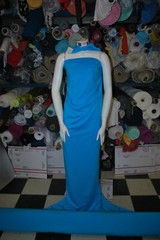 Bamboo Cotton Spandex Jersey Knit Fabric EcoFriendly 4ways spandex Turquoise