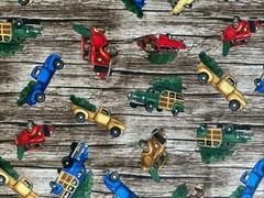 51” x 44” Trucks with Christmas Trees Patty Reed Fabric Traditions 2019