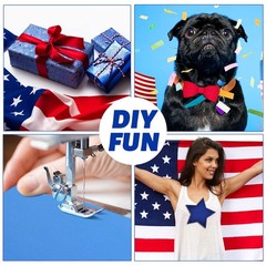40PCS 2.6 Patriotic Fabric Strips, Red White Blue, Jelly Roll, Precut