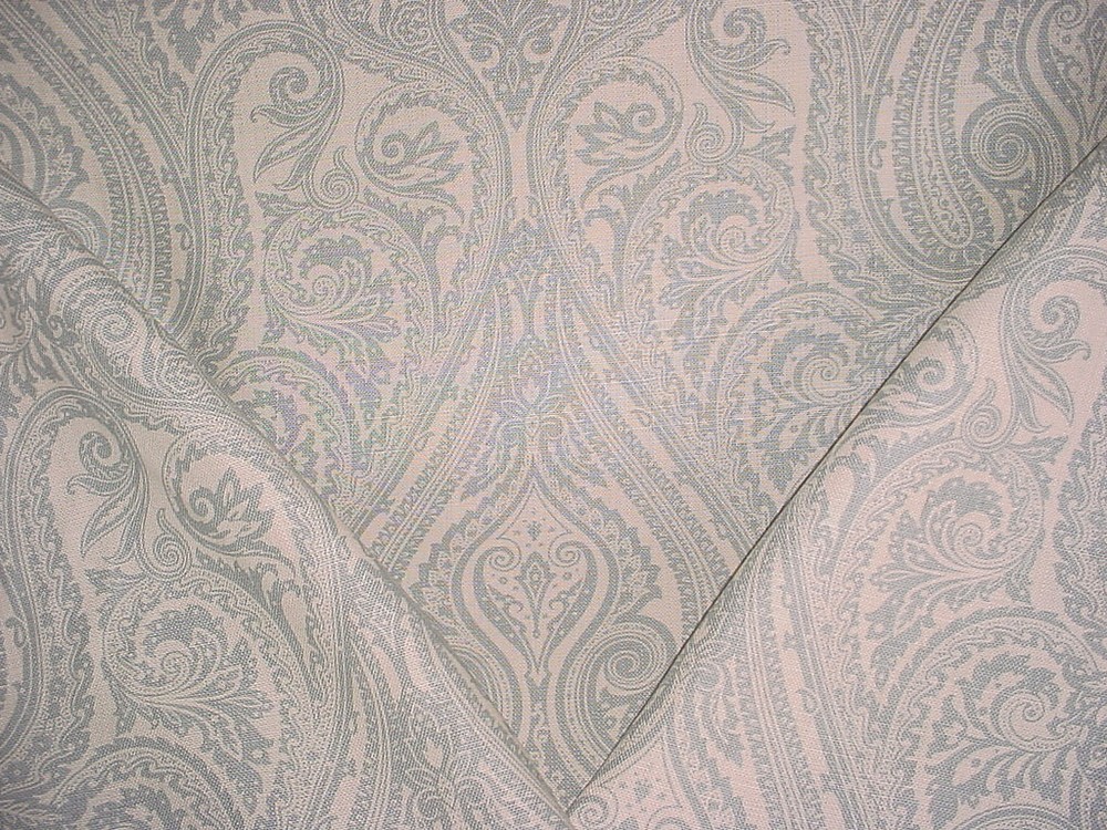 1-1/2Y Clarence House Nina Paisley Linen Print Drapery Upholstery Fabric