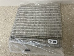 Designer Fabric Remnant Gray/beige 25” X 66” Metallic Thread