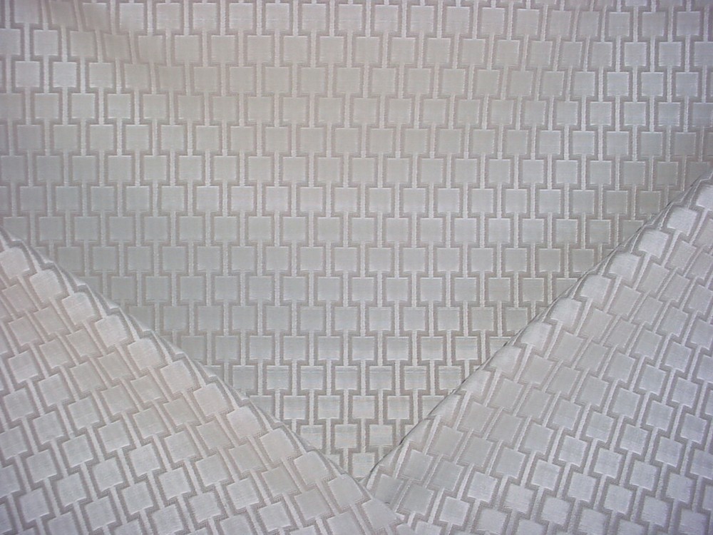 3-1/2Y Krikby K5096 Bakerloo Porcelain Pearl Lattice Velvet Upholstery Fabric