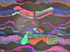 Abstract Kabul Gulf Fabric Material Fancy Silk Touch Printed 4.5 Yards Beautiful