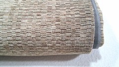 Chenille Upholstery Fabric Remnant 56″x110″ Cotton/Poly Blend Green/Tan Brown