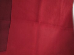 Vtg. Estate Find, Faux Swede Cranberry Red Fabric 58″ W x Less than 1 Yd. AS IS