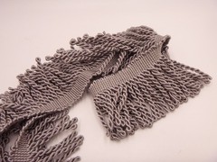 BULLION FRINGE trim upholstery by the yard shinny gray 2″ fringe
