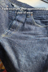 13oz Japanese Indigo Denim Fabric by the Yard, Okayama Selvedge Raw Unsanforized