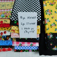 Mary Engelbreit Quilting Fabric Lot, Cotton Vintage 8.5 Yards 20 Pieces 2.13 lbs