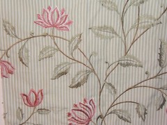 GP & J Baker, Downham, Embroidered Floral, Remnant, Color Antique Rose