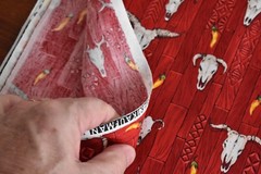 29″ Long, Southwest / Desert Theme on Red Quilt Cotton, Kaufman/Rubin, N2910