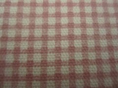vtg Cotton Woven Fabric Lt Pink Mauve White Tiny Checks Gingham 35″x34″