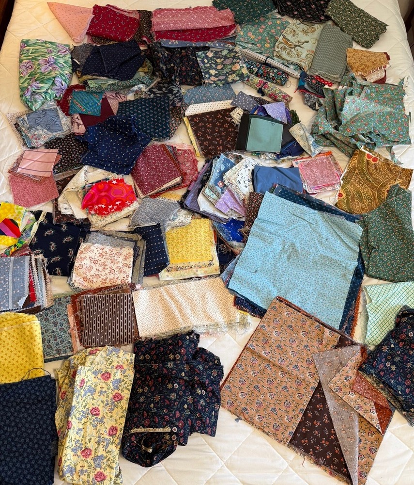 9lbs Cut Quilting Calico Fabric in Various Colors and Size Pcs