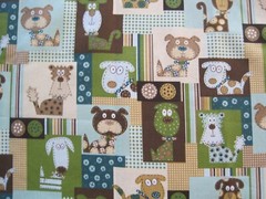 4 individual Cat and Dog Fabrics-NEW