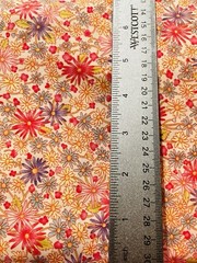 Fresh Pink Flowers Periwinkle Tan Blossoms Buds on White R Kaufman Fabric 2.25Y