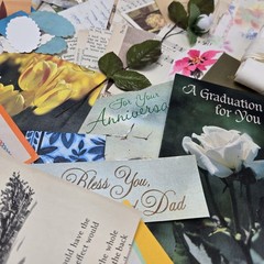 Junk Journal Lot 1Lb Ephemera Cards Ribbon Book Page Fabric Button Craft Collage