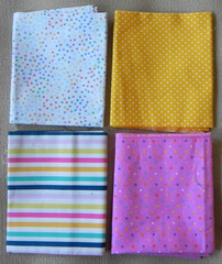25 Fat Quarters, Assorted Patterns in Bright Colors, 18″x21″ Cotton Fabric