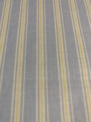 Striped Cotton Fabric Pastel Blue White And Pale Yellow Nursery Summer 1+ Yards