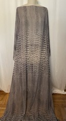 Poly Rayon Georgette Exotic Abstract Ombre Charcoal Slate Grey Fabric 4 Yds 58″W